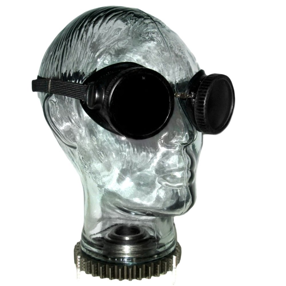 Antique Willson Black Welding Goggles Safety Glasses Vtg Old Mad Max Steampunk